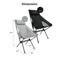 KZM Schwyz High Lightweight Chair Black -Outdoor Camping Store 10 19de7d27 cfef 4ce2 91c6 05fc9b27a44b
