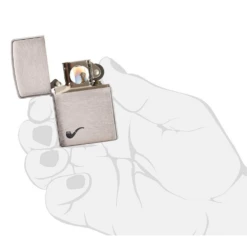 Zippo 200pl Pipe Brushed Chrome - Refillable Windproof Lighter 9 Zippo 200pl Pipe Brushed Chrome - Refillable Windproof Lighter -Outdoor Camping Store 200pl 1