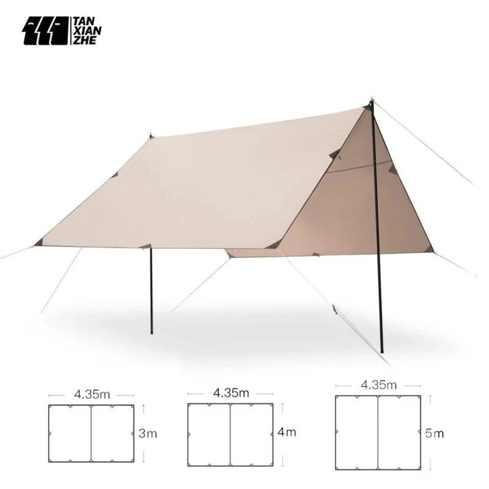 Adventurer Tanxianzhe Waterproof Awning Anti-tearing Sunshade Tarp Outdoor Camping Tan 2 Adventurer Tanxianzhe Waterproof Awning Anti-tearing Sunshade Tarp Outdoor Camping Tan - Image 2