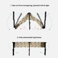 KZM Camp Cot Bed -Outdoor Camping Store 4 18f46cef 975a 4668 8b90 e2a0489e4b1b