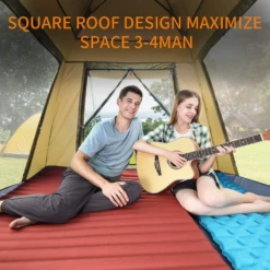 Hewolf Auto 3-4 Person Tent - Camel -Outdoor Camping Store 6 4