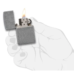 Zippo 121FB Classic Antique Silver Plate - Refillable Windproof Lighter -Outdoor Camping Store 66