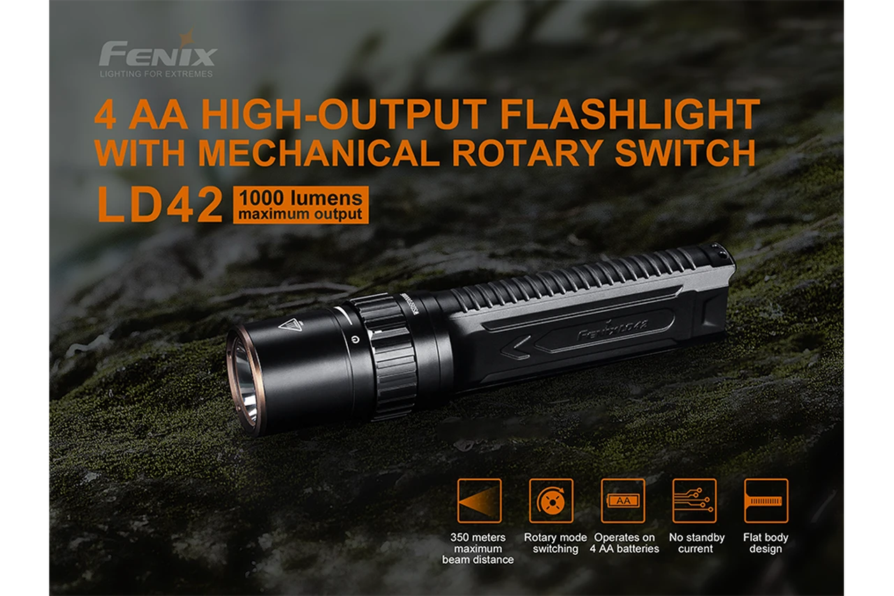 Fenix LD42 XP-L Hi V3 LED Flashlight Black 11 Fenix LD42 XP-L Hi V3 LED Flashlight Black - Image 11