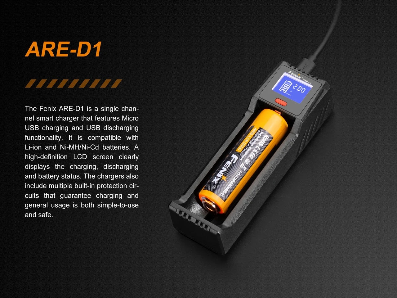 Fenix ARE-D1 Micro USB Single Channel Smart Charger 9 Fenix ARE-D1 Micro USB Single Channel Smart Charger - Image 9