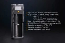 Fenix ARE-X1+ Smart USB Battery Charger -Outdoor Camping Store ARE X1plus battery charger specs