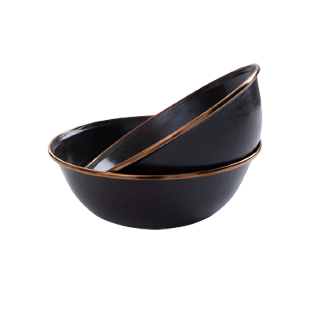 Barebones Enamel Bowl - Set Of 2 3 Barebones Enamel Bowl - Set Of 2 - Image 3