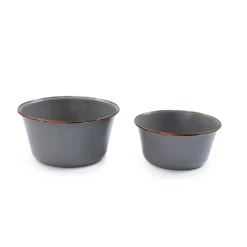 Barebones Enamel Mixing Bowl Slate - Set Of 2 7 Barebones Enamel Mixing Bowl Slate - Set Of 2 -Outdoor Camping Store CKW 378 04