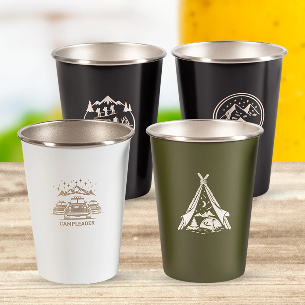 Camp Leader 4 Pcs Stainless Steel Cup - Green 2 Camp Leader 4 Pcs Stainless Steel Cup - Green - Image 2