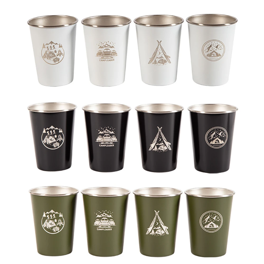 Camp Leader 4 Pcs Stainless Steel Cup - Green 3 Camp Leader 4 Pcs Stainless Steel Cup - Green - Image 3