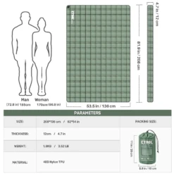 Etrol Whale Double Inflatable Sleeping Pad -Outdoor Camping Store CQD 2 Be 08