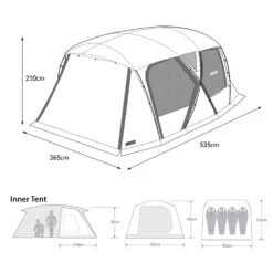 KZM New X-5 Tent -Outdoor Camping Store Dimension