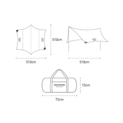KZM Wild Field Hexa Tarp -Outdoor Camping Store Dimension tarp