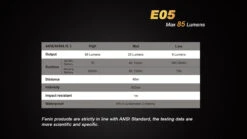 Fenix E05 XP-E2 LED Flashlight -Outdoor Camping Store E25 14 85125 94587.1443049304