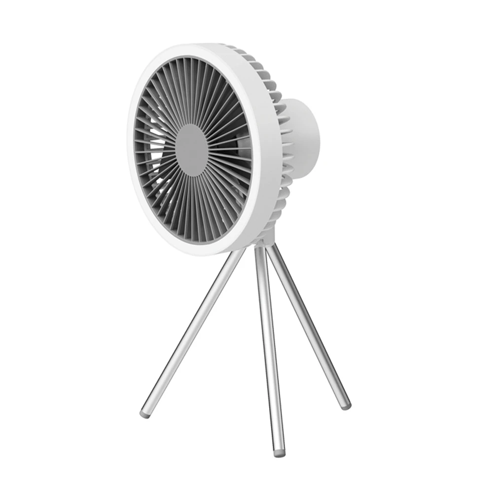 Tripod Fan With White Ring Light USB Rechargeable 2 Tripod Fan With White Ring Light USB Rechargeable - Image 2