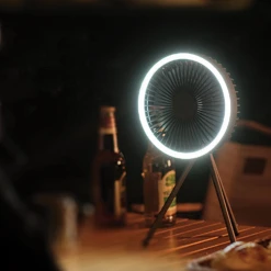 Tripod Fan With White Ring Light USB Rechargeable 19 Tripod Fan With White Ring Light USB Rechargeable -Outdoor Camping Store Edited 6
