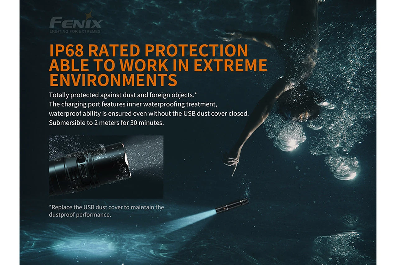 Fenix PD36R Luminus SST40 LED Flashlight Black 18 Fenix PD36R Luminus SST40 LED Flashlight Black - Image 18