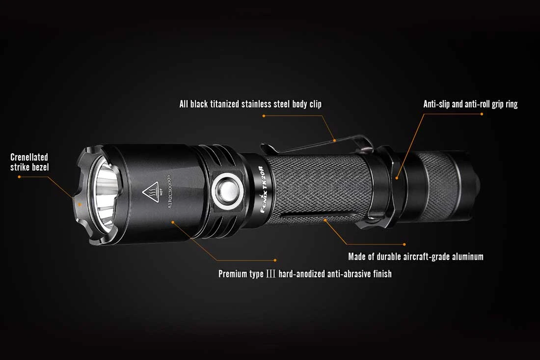 Fenix TK20R Rechargeable Tactical Flashlight 3 Fenix TK20R Rechargeable Tactical Flashlight - Image 3