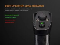Fenix TK35 2018 XHP35 HI LED Flashlight 1300LM Black -Outdoor Camping Store Fenix TK35 2018 Flashlight battery level 1