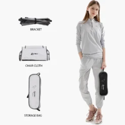 Hewolf Space Medium Aluminum Alloy Foldable Chair -Outdoor Camping Store HW J2049 BLK 7