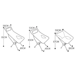 Hewolf Space Medium Aluminum Alloy Foldable Chair -Outdoor Camping Store HW J2049 BLK 9