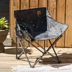 KZM Monogram Hygee Chair Black -Outdoor Camping Store K20T1C018BK 6