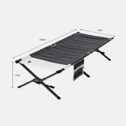 KZM Wide Black Cot -Outdoor Camping Store K8T3C005 4