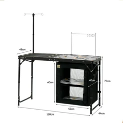 KZM Iron Mesh Cabinet Kitchen Table II -Outdoor Camping Store K9T3U004 9 600x600 6e454a82 afe4 4959 8c0e 0899c137001e