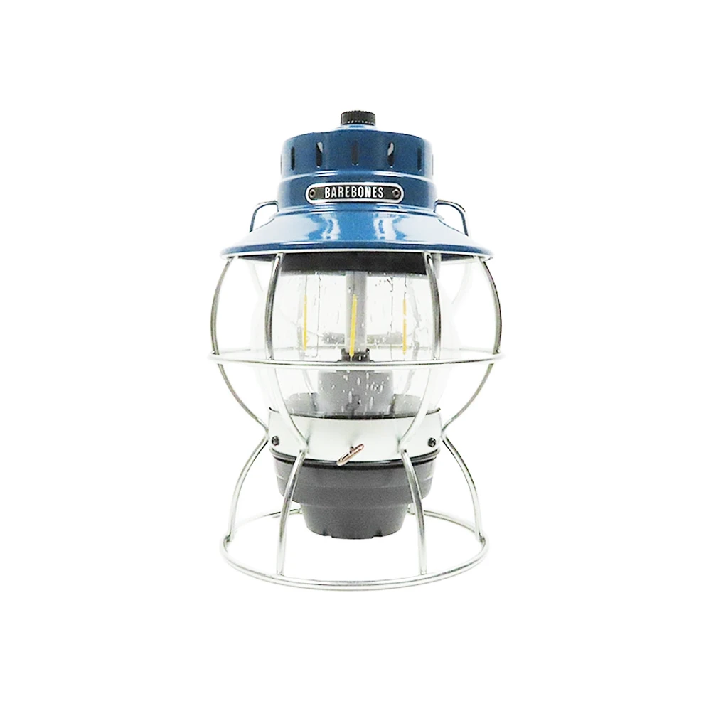 Barebones Railroad Lantern Ocean Blue 1 Barebones Railroad Lantern Ocean Blue