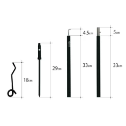 DoD Lantern Stand Set RX -Outdoor Camping Store LP1 753 BK 4
