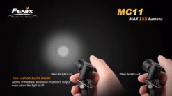 Fenix MC11 Anglelight Black Upgraded Version 155 Lumens -Outdoor Camping Store MC11 6 96849 02584.1443047020