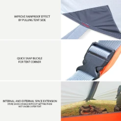 Hewolf 2 Person Double Layer Aluminum Pole Tent -Outdoor Camping Store MON 1595 GRN 10