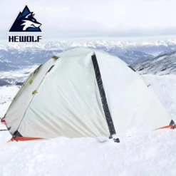 Hewolf 2 Person Double Layer Aluminum Pole Tent -Outdoor Camping Store MON 1595 GRN 12
