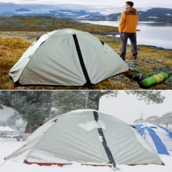 Hewolf 2 Person Double Layer Aluminum Pole Tent -Outdoor Camping Store MON 1595 GRN 8
