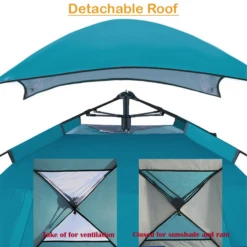 Hewolf Auto 4 Person Tent Teal -Outdoor Camping Store MON 2011 TEAL 8 600x600 d9a2104b c0aa 4478 86e1 23d1034b0ba0