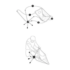 Camp Leader Ultra-light Portable Swivel Camping Chair -Outdoor Camping Store MON28 GY 6