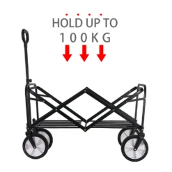 Camp Leader Camping Push Wagon - Black -Outdoor Camping Store MON42 9 edited