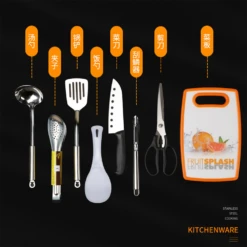 Camp Leader Outdoor Kitchenware 8 Piece Set -Outdoor Camping Store MON44 5