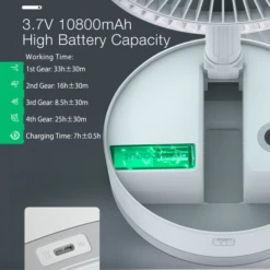 P10 Folding Retractable Camping Fan - White -Outdoor Camping Store P10 10 600x600 c34dc6c3 537e 4a69 a06a cc2971177e45