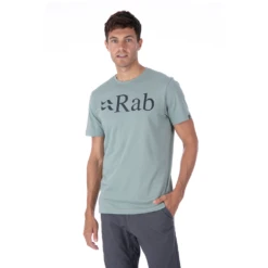 Rab Stance Logo SS Tee Men's Silverpine S -Outdoor Camping Store QCB 08 SI 03