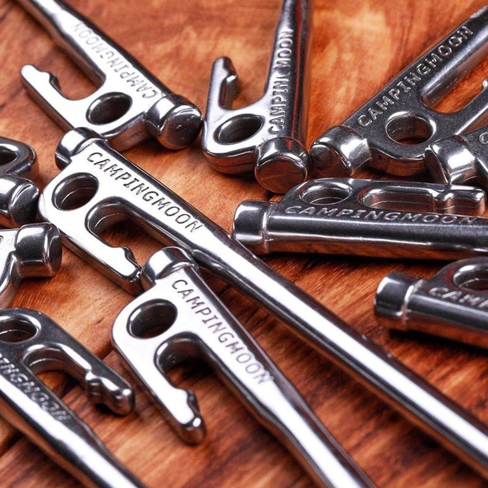 Campingmoon Stainless Steel Tent Pegs Silver 9 Campingmoon Stainless Steel Tent Pegs Silver - Image 9
