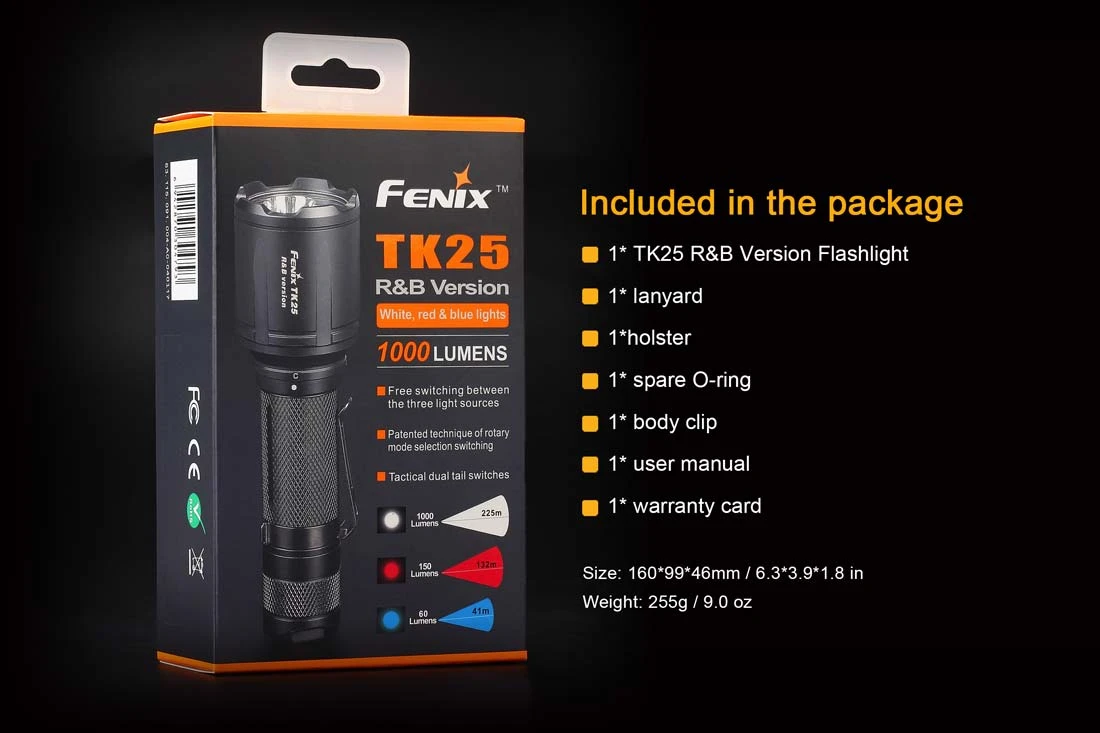 Fenix TK25 LED Flashlight RB Version Black 8 Fenix TK25 LED Flashlight RB Version Black - Image 8