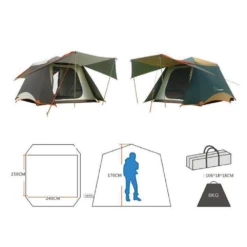 Vidalido Large Instant Cabin Tent Plus - White Coffee -Outdoor Camping Store TT 091 4