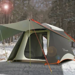 Vidalido Large Instant Cabin Tent Plus - White Coffee -Outdoor Camping Store TT 091 9