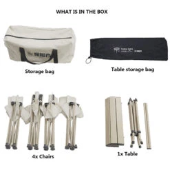 Adventurer Tanxianzhe Camping Table And Chairs Set - Khaki -Outdoor Camping Store TXZ 150DH 02 c7958f20 269d 4bfc 81da e5fd8041c162