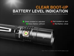 Fenix UC35 V2.0 XP-L HI V3 USB Rechargeable LED Flashlight -Outdoor Camping Store UC35 V2 flashlight Battery Level