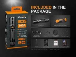 Fenix UC35 V2.0 XP-L HI V3 USB Rechargeable LED Flashlight -Outdoor Camping Store UC35 V2 flashlight Package Included