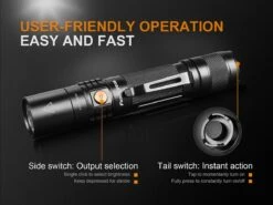 Fenix UC35 V2.0 XP-L HI V3 USB Rechargeable LED Flashlight -Outdoor Camping Store UC35 V2 flashlight Switches