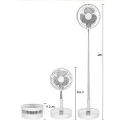 P10 Folding Retractable Camping Fan - White -Outdoor Camping Store p10 6
