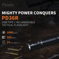 [Special Bundle 2 For 1] Fenix PD36R Rechargeable Flashlight + (Free) E01 V2.0 -Outdoor Camping Store pd36r e01 v2.0 03 1