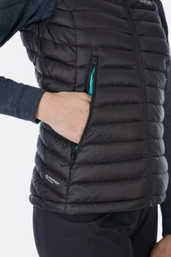 Rab Microlight Vest Women's Black/Seaglass -Outdoor Camping Store qda 97 pic04